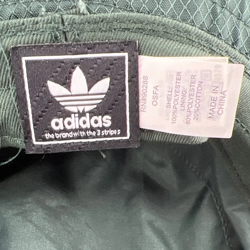 Adidas dark green bucket hat
